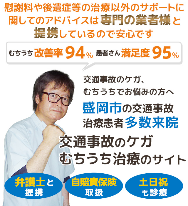 盛岡市交通事故むちうち治療専門院